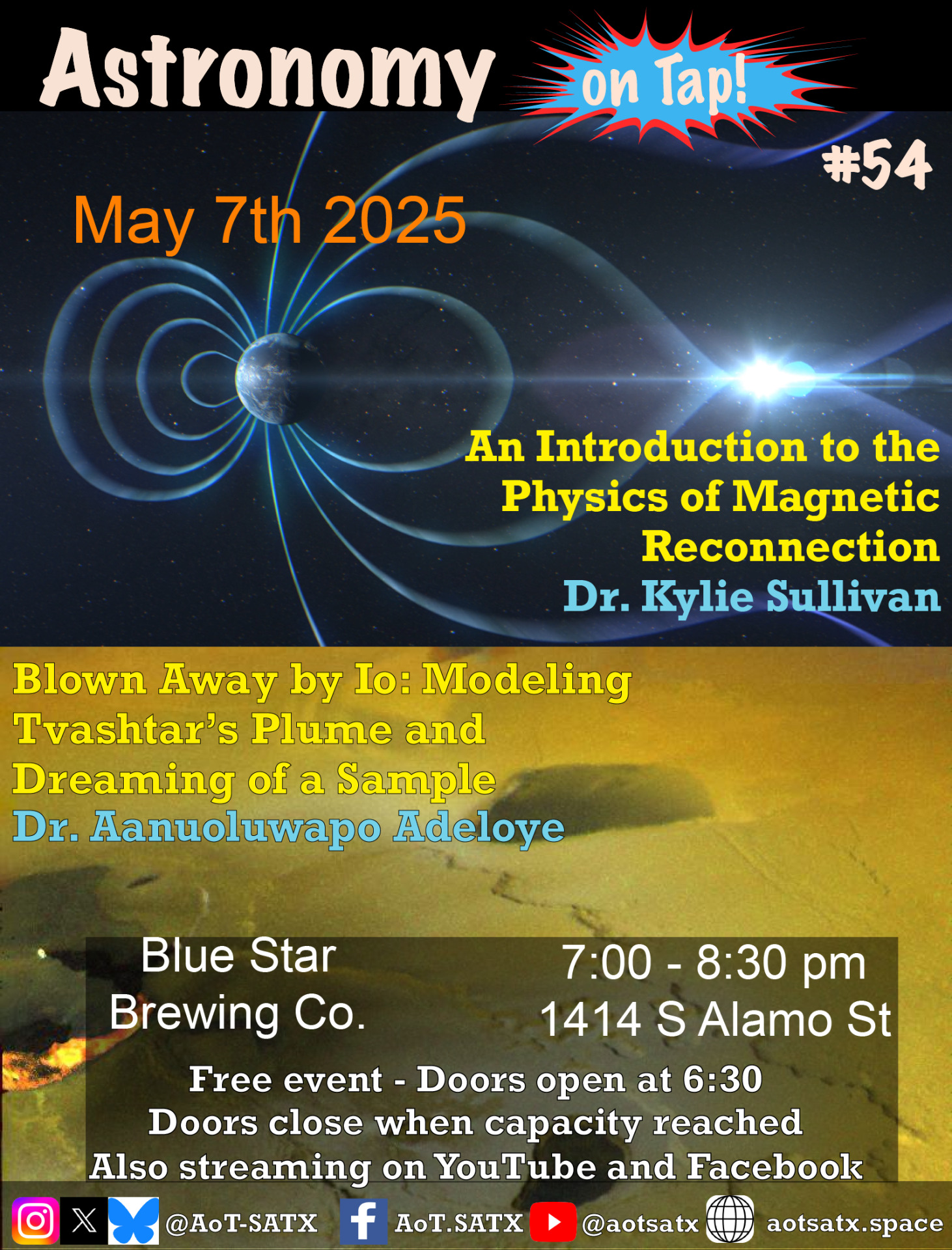 AoT SATX 54: Magnetic Reconnection & Io Vulcanism