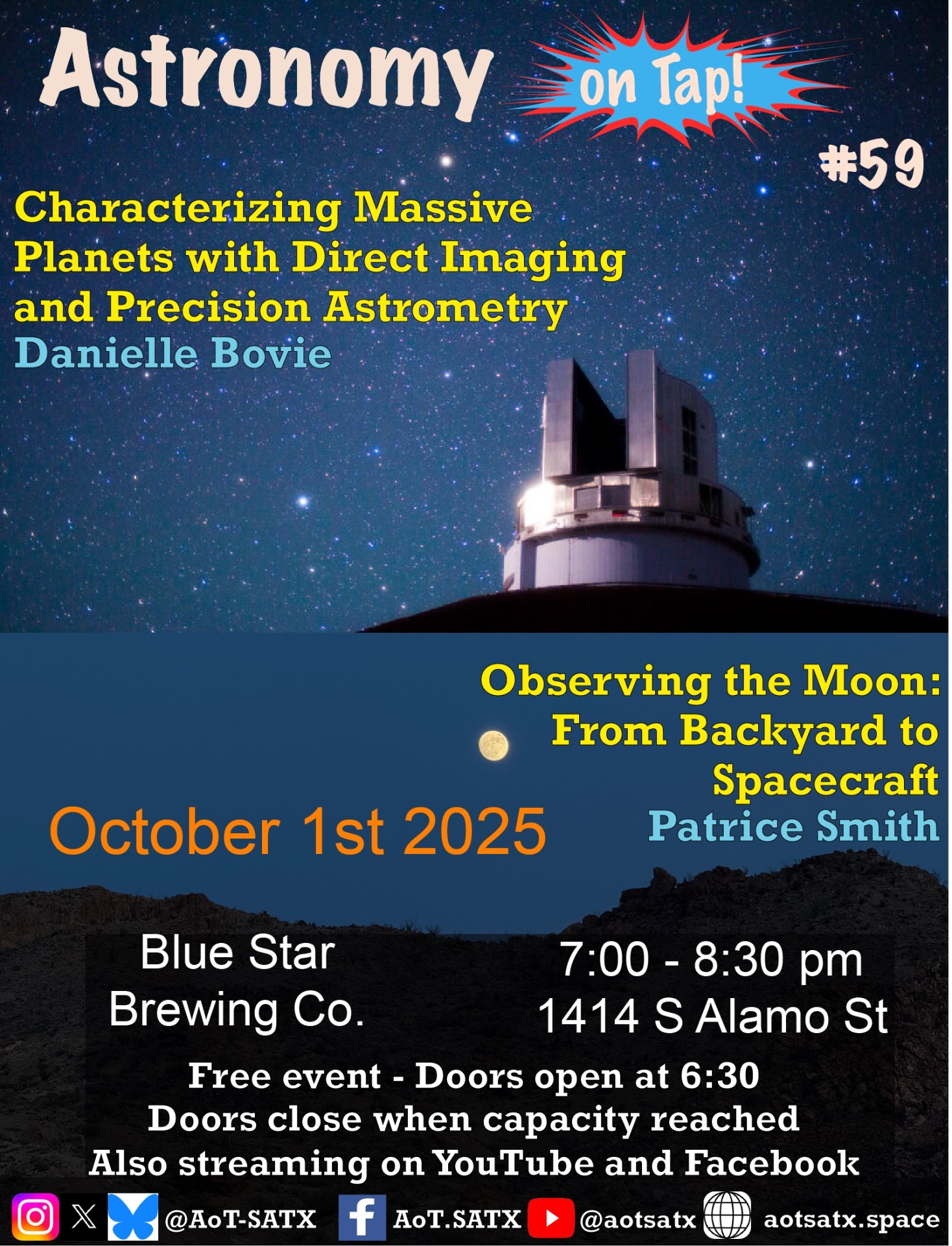 AoT SATX 59: Exoplanets and the Moon